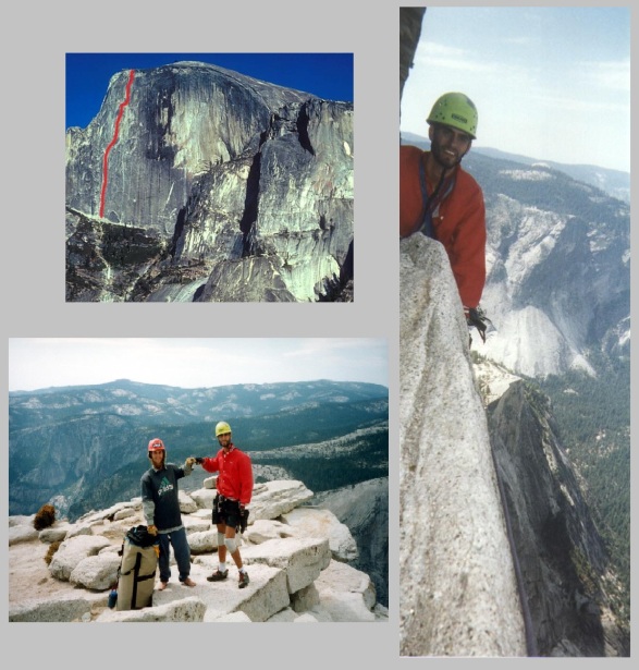 In August 2000 Riley Swift and Brian Gonzales climbed the Regular Northwest Face route of Half Dome in Yosemite.